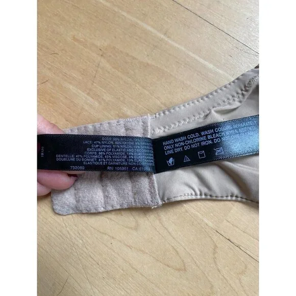 Natori "pur lux" full fit tshirt bra beige underwire size 36DDD BNWOT